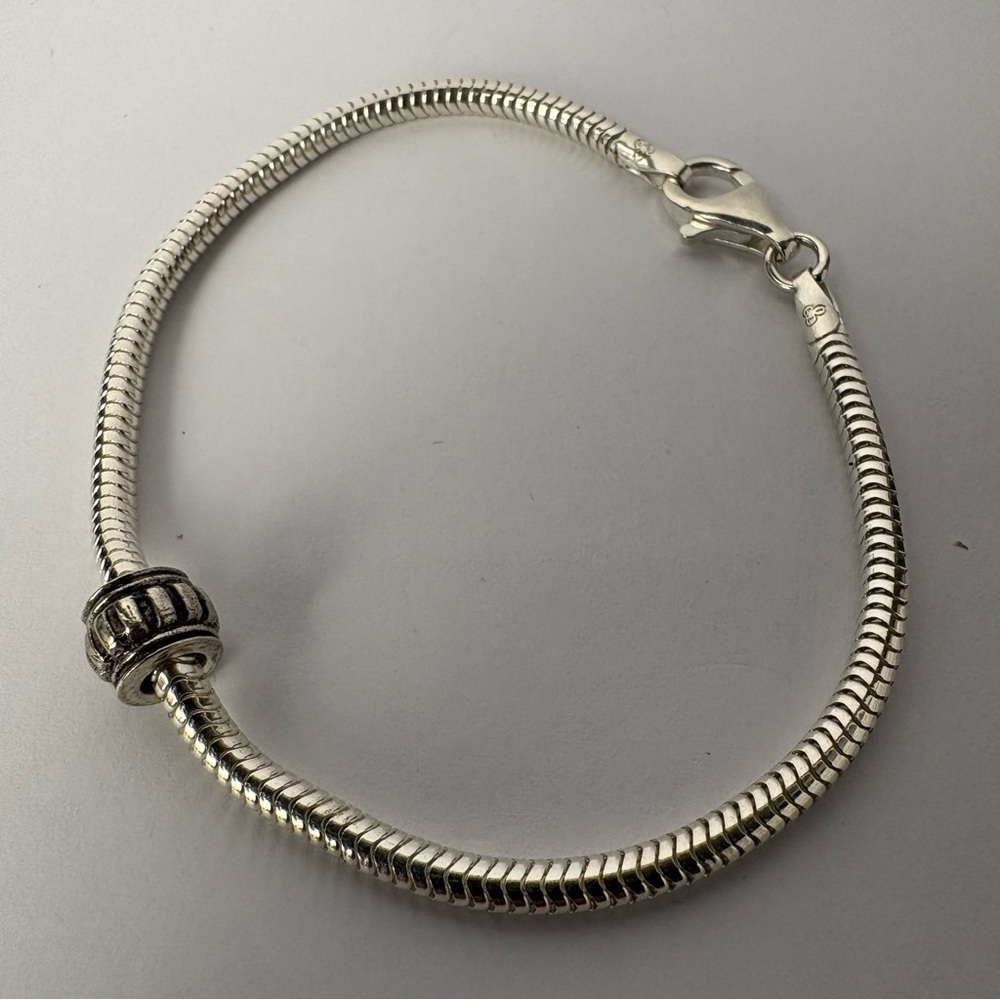 Sterling Silver 925 snake chain charm Bracelet